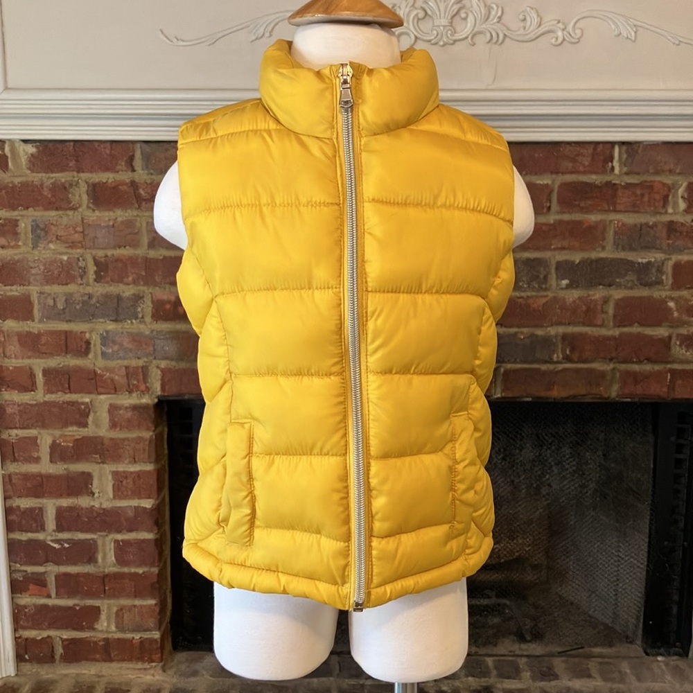 ZARA Girls Yellow Puffer Vest Size 4 / 4T EUC